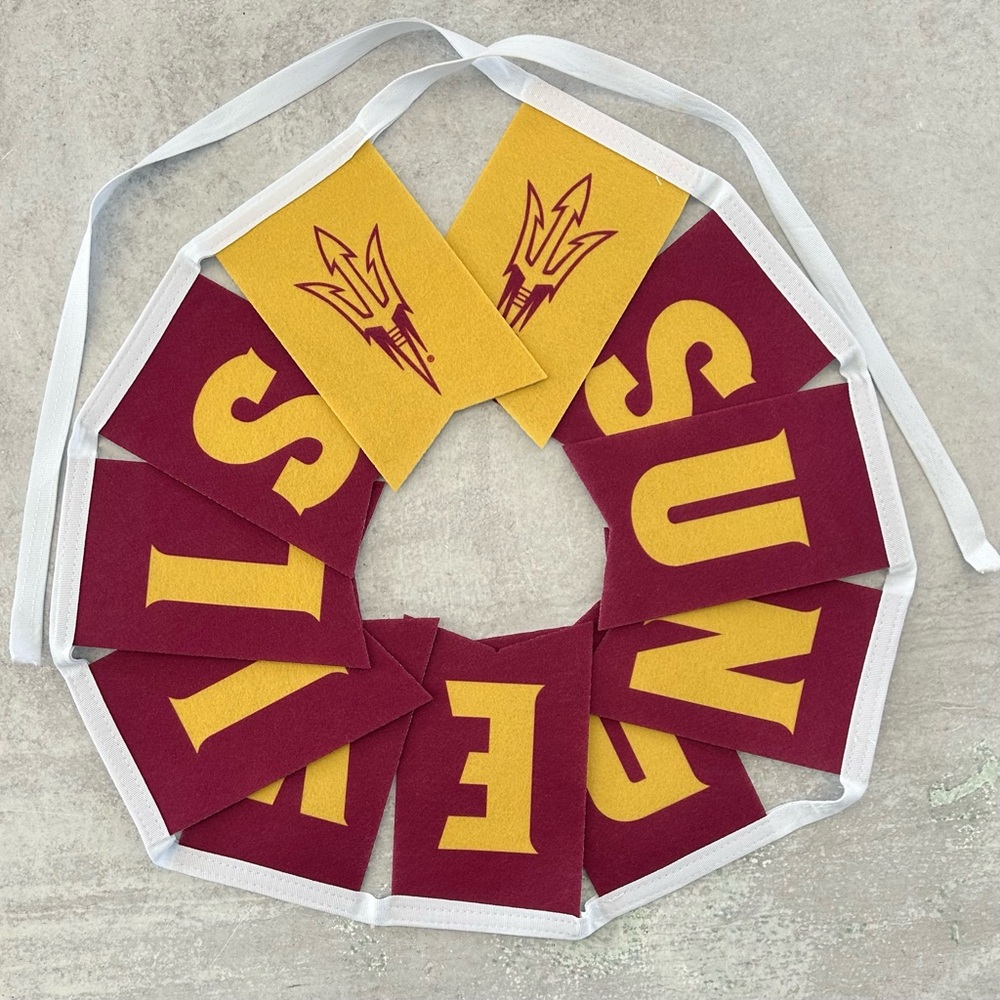 Arizona State Sun Devils Banner String Felt Pennant Flags Decor NEW - Picture 4 of 5